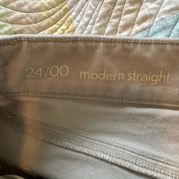 Loft Corduroy Modern Straight Jeans size 00/24 - Picture 3 of 8